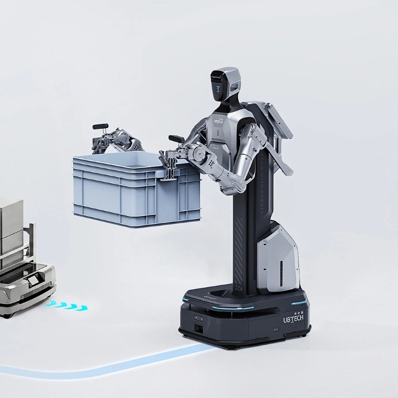 Robot semi-humanoïde UBTECH Cruzr Y1 avec mobilité sur roues pour une utilisation de service